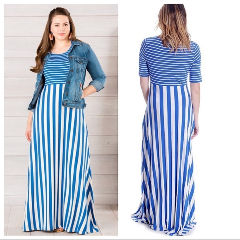 Matilda Jane The Road Ahead Elbow-Sleeve Maxi Dress